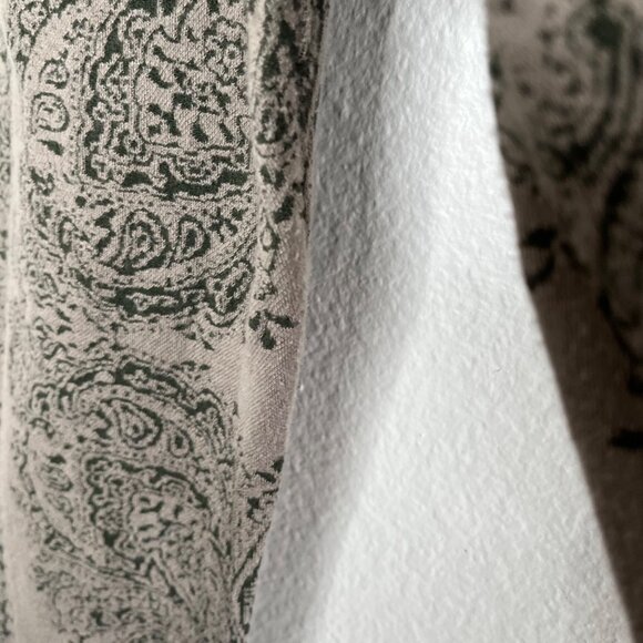 Free People Rare Boho Paisley Print Olive Green Knit Leggings Size XS - Picture 8 of 11